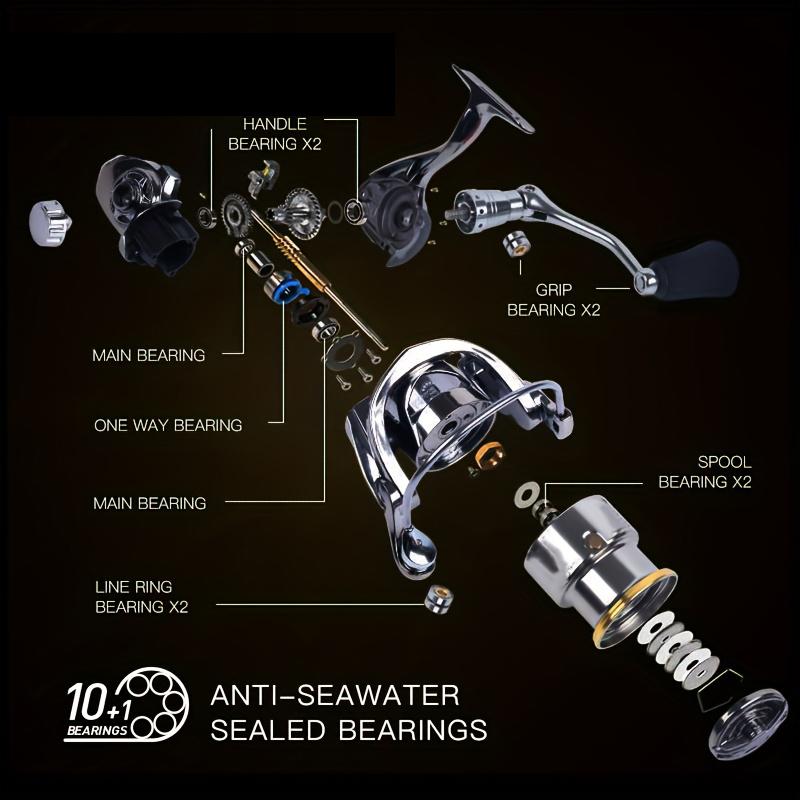 EXIST Spinning Reels Ultralight All Metal Saltwater or Freshwater Fishing Reels Surf Fishing Reel for Trout