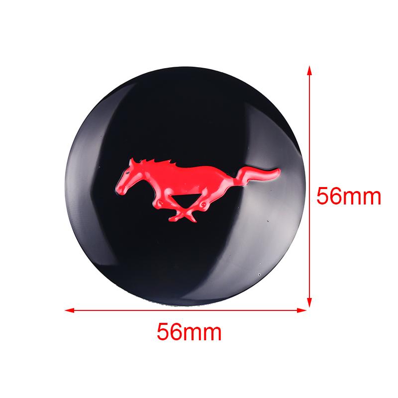 4pc 56mm Car Styling Wheel Center Hub Cap Sticker Auto Decoration Decals For Ford Mustang Shelby Edge Kuga Transit Fiesta Mondeo