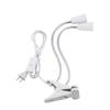 360 Degrees Flexible Desk Lamp Holder E27 Base Light Socket Gooseneck Clip-On Cable With On Off Switch for Home Plant