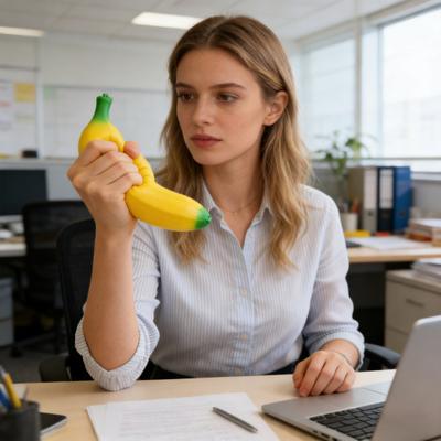 Simulation Large Banana Squeeze Toy Stretchy Slow Rebound Banana Fidget Toy Portable Simulated Fruit Sensory Toy