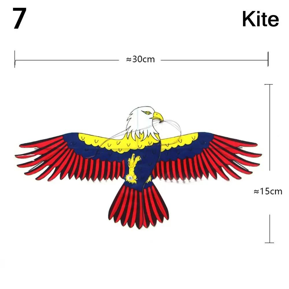 Cartoon Eagle Foldable Children Kite Mini Plastic Toys Kite Without Hand Brake Fishing Rod Toys For Children Kids Outdoor Toy