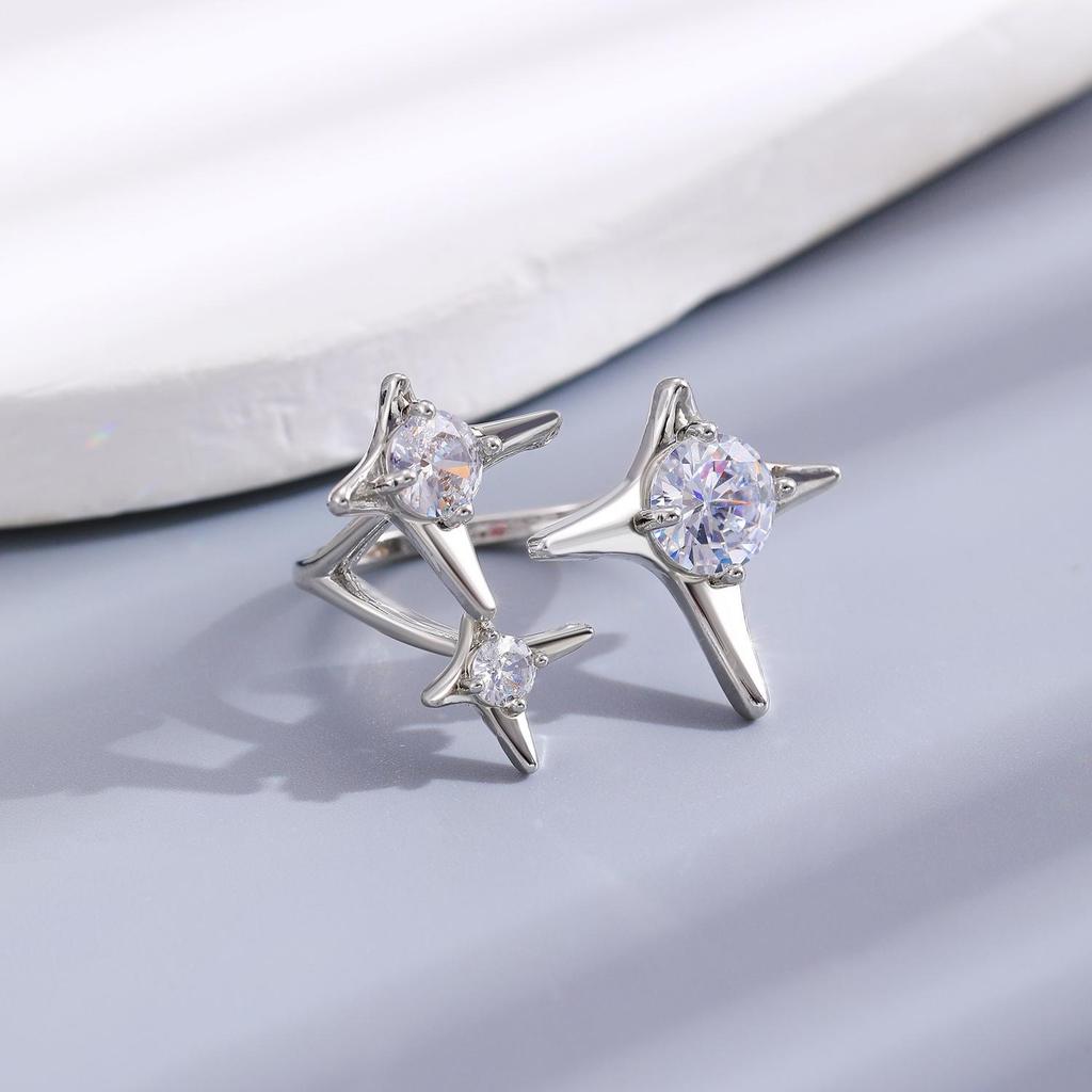 High-End Cross-Border Fashion Bow Ring for Women - European & American Style Open Index Finger Accessory