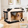 Portable Lightweight 3 Door Soft Dog Crates Kennel Soft Sided Folding Travel Pet Car Carrier with Straps Mat for Dogs Cats