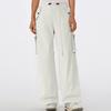 Women's Multi Pocket Straight Tube Slimming, Wide Leg Mopping, Solid Color Pants