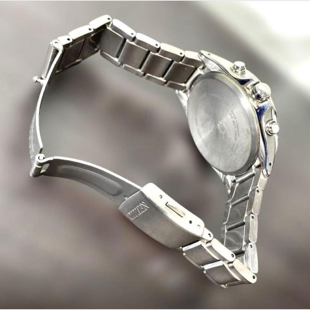 Used [Working Product] CITIZEN/Citizen Eco Drive Radio Solar AT3050 Black Lightweight Titanium