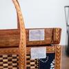 Rectangular Bamboo Picnic Basket Bamboo Handheld Woven Basket Delicate Hand-Woven Basket  for Home