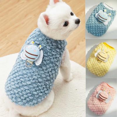 Artoon Bee Fleece Warm Sweater for Teacup Dogs Cute Small Dog Clothes