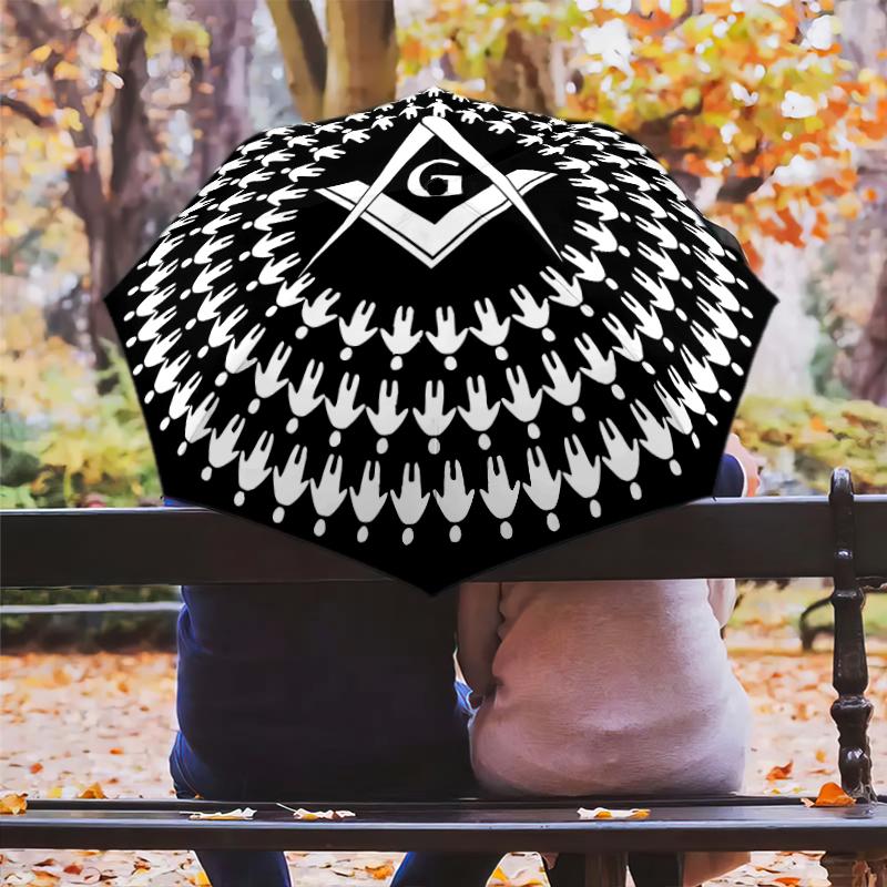 1PC Freemasonry Umbrella Portable Folding Umbrella Iron Frame Hole Bone Structure Outdoor Home Umbrella A5