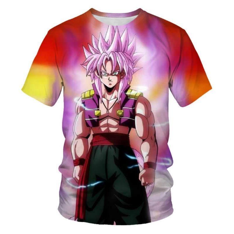 2026 Summer Men's Quick Drying 3D Dragon Ball T-shirt Short Sleeved Youth Cartoon Youth Printed Round Neck T-shirt