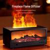 3D Fireplace Aroma Diffuser with Remote Control: Dynamic Flame Humidifier & Seven-Color Ambient Light for Home/Desktop