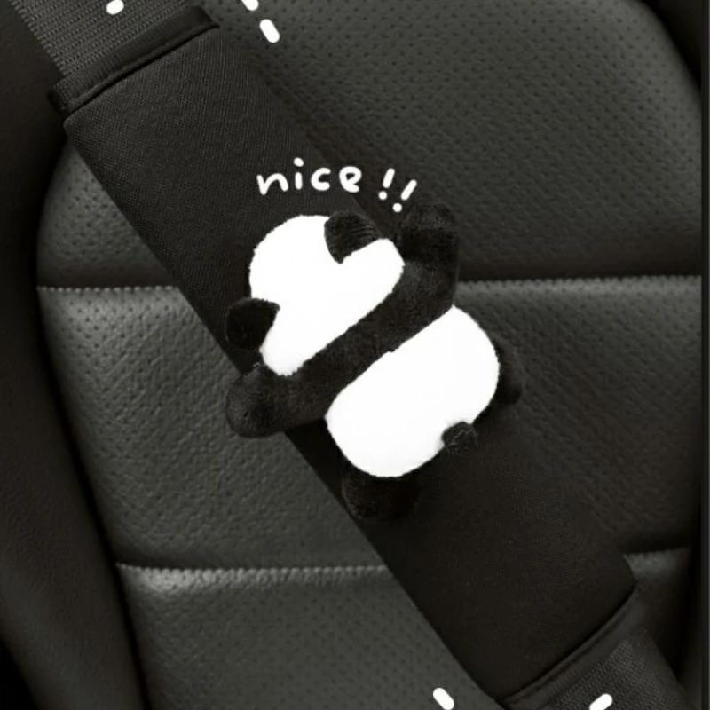 Panda Shoulder Protection for Car Seat Belts Anti Pinch Neck Protection for Children Soft Cartoon Cute Interior Decoration