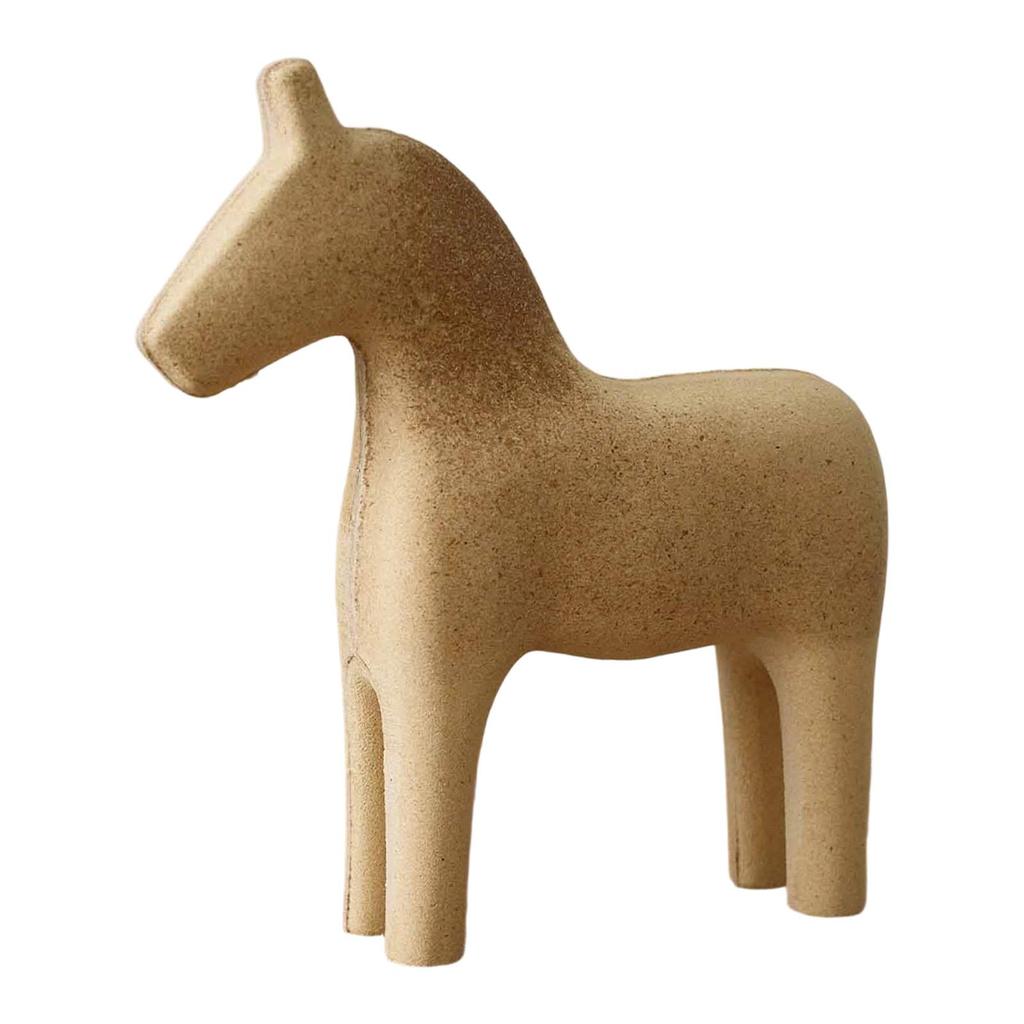 Horse Statue Blank Wood Ornament Unpainted DIY Animal Craft Sculpture for Desktop Tabletop Housewarming Party Decor
