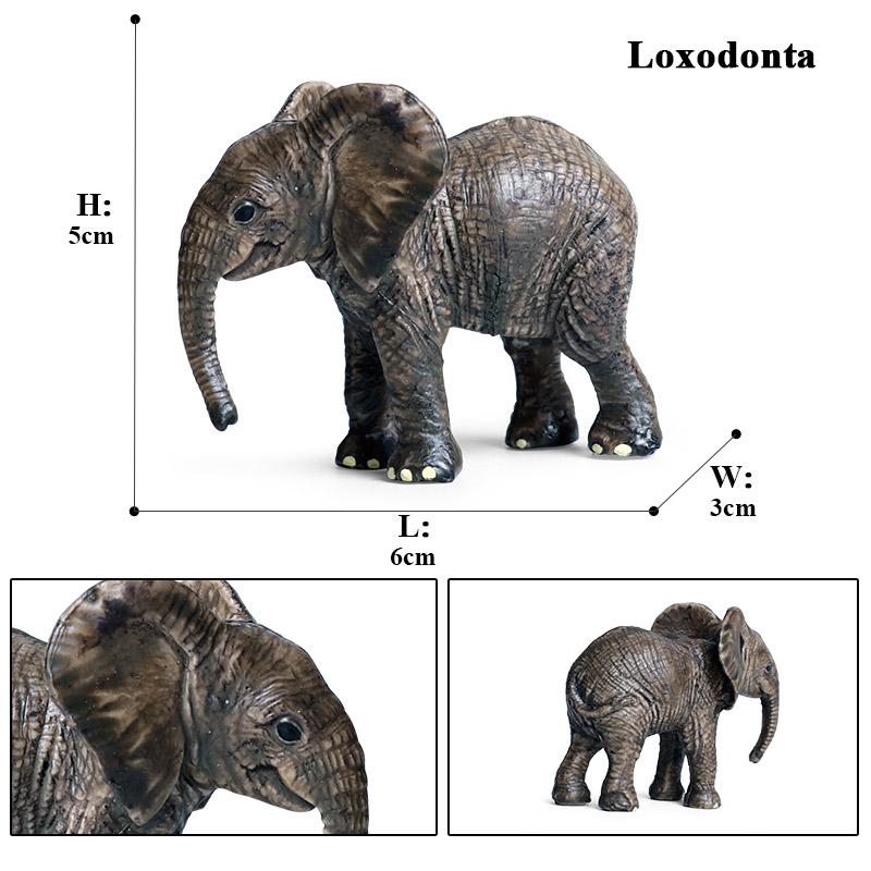 Oenux African Wild Animals Elephant Model Simulation Big Mammoth Action Figures Figurine PVC Educational Toy For Kids Gift