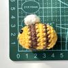 Wool Hook Knitted Little Bee Keychain Hand-Woven Key Ring Pendant Cute Small Creative Bee Hanging Bag Decoration