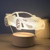 Cool 3D Sports Car Night Light, USB Warm Color Light, Home Office Study Bedroom Desktop Decoration Atmosphere Light, Gift Light