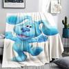 1 Manta de Franela con Estampado de Blue's Clues, Alta Calidad para Todas las Estaciones, Decoración del Hogar, Calidez y Comodidad, Perfecta para Regalos de Navidad