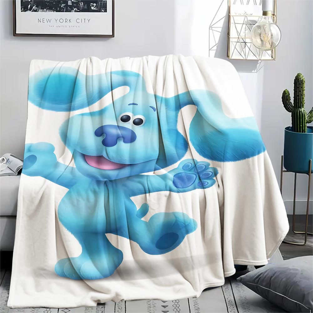 1 Manta de Franela con Estampado de Blue's Clues, Alta Calidad para Todas las Estaciones, Decoración del Hogar, Calidez y Comodidad, Perfecta para Regalos de Navidad