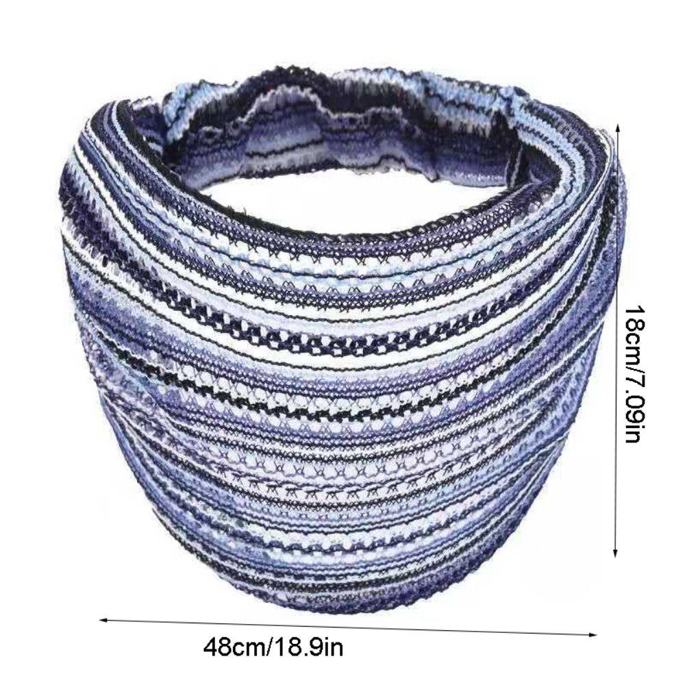Multicolor Women Head wraps Pearl White Hair Cower Elastic Organza Hairbands  Ladies