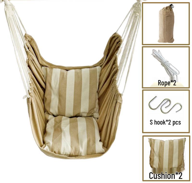 College Dorm Hanging Chair, Hammock & Rocking Basket for Indoors/Outdoors