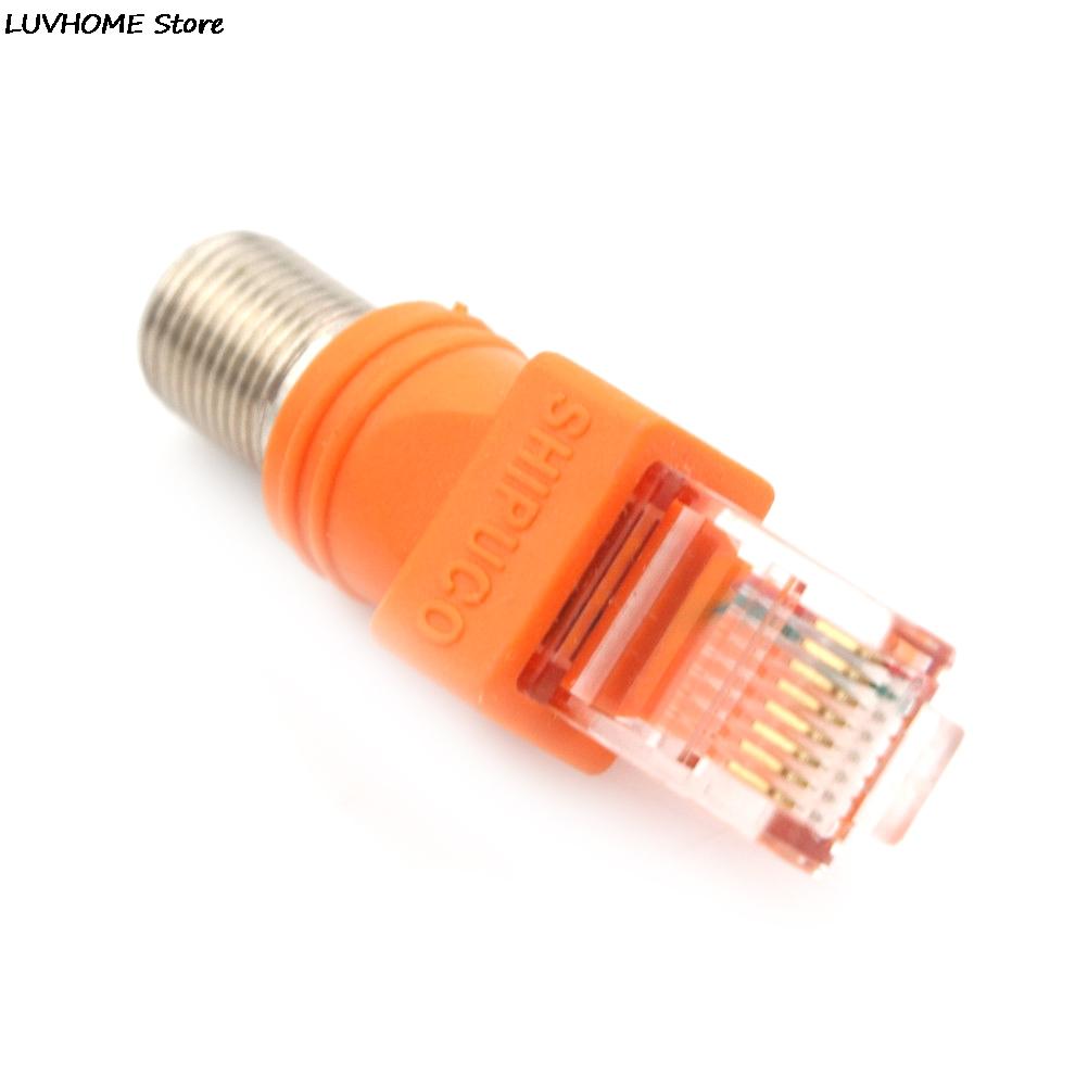 RF Female To RJ45 Male Coaxial Barrel Coupler Adapter Coax Adapter, RJ45 To RF Connector BNC F-Type Connector