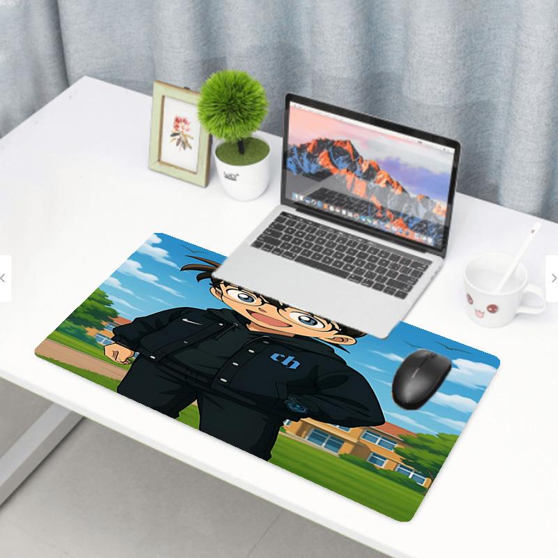 Detective Conan Druck Mauspads, Anti-Rutsch Schreibtisch Tastaturmatte, für PC Laptop Gaming Arbeiten Tägliche Nutzung, Coole Festival Überraschungsgeschenk