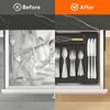 Drawer Organizer, Expandable Utensil Tray For Kitchen, Flatware And Cutlery Holder