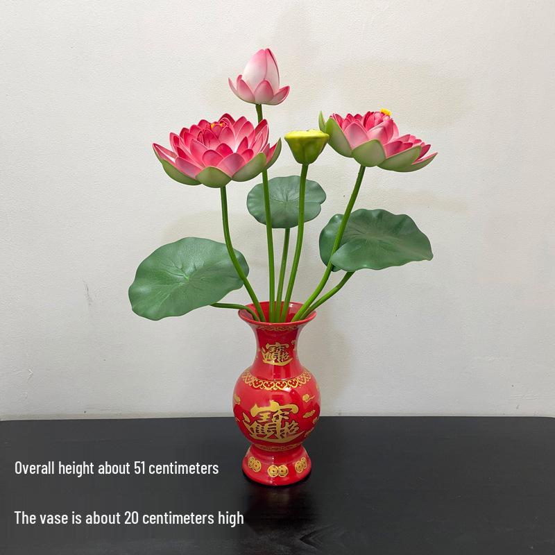 Petites Fleurs Artificielles Décoration Lotus Lys pour Maison & Offrandes à Bouddha