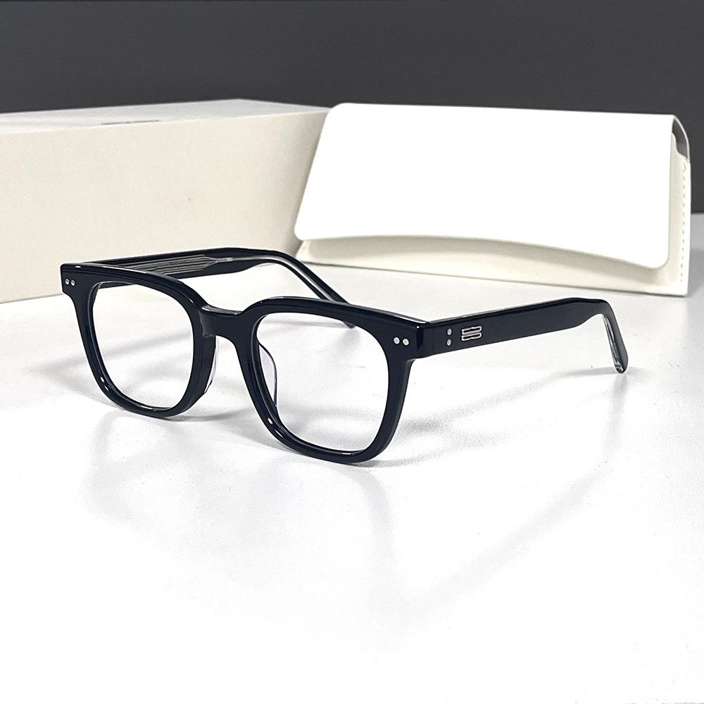 2024 Retro GM Square Eyeglass Frame, Unisex Acetate with Prescription Lenses