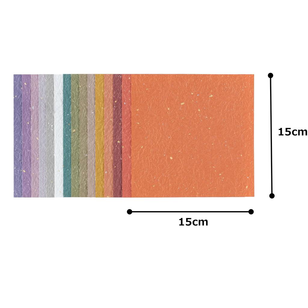 Washi Kawasumi Japanese Crumpled Washi Gold and Silver 15 x 15 15 15 Sheets Colors, Paper, Sprinkles, cm, Colors,