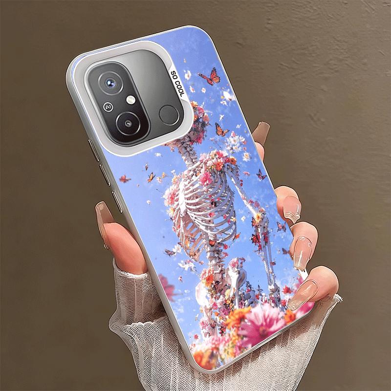 

Floral Skull Flower Skeleton Shockproof Phone Case for Xiaomi Poco X7 X6 X5 X3 Pro F7 Ultra M8 Redmi 15C 15 14C 13C 12C 10C 13 1 Xiaomi Redmi 14C