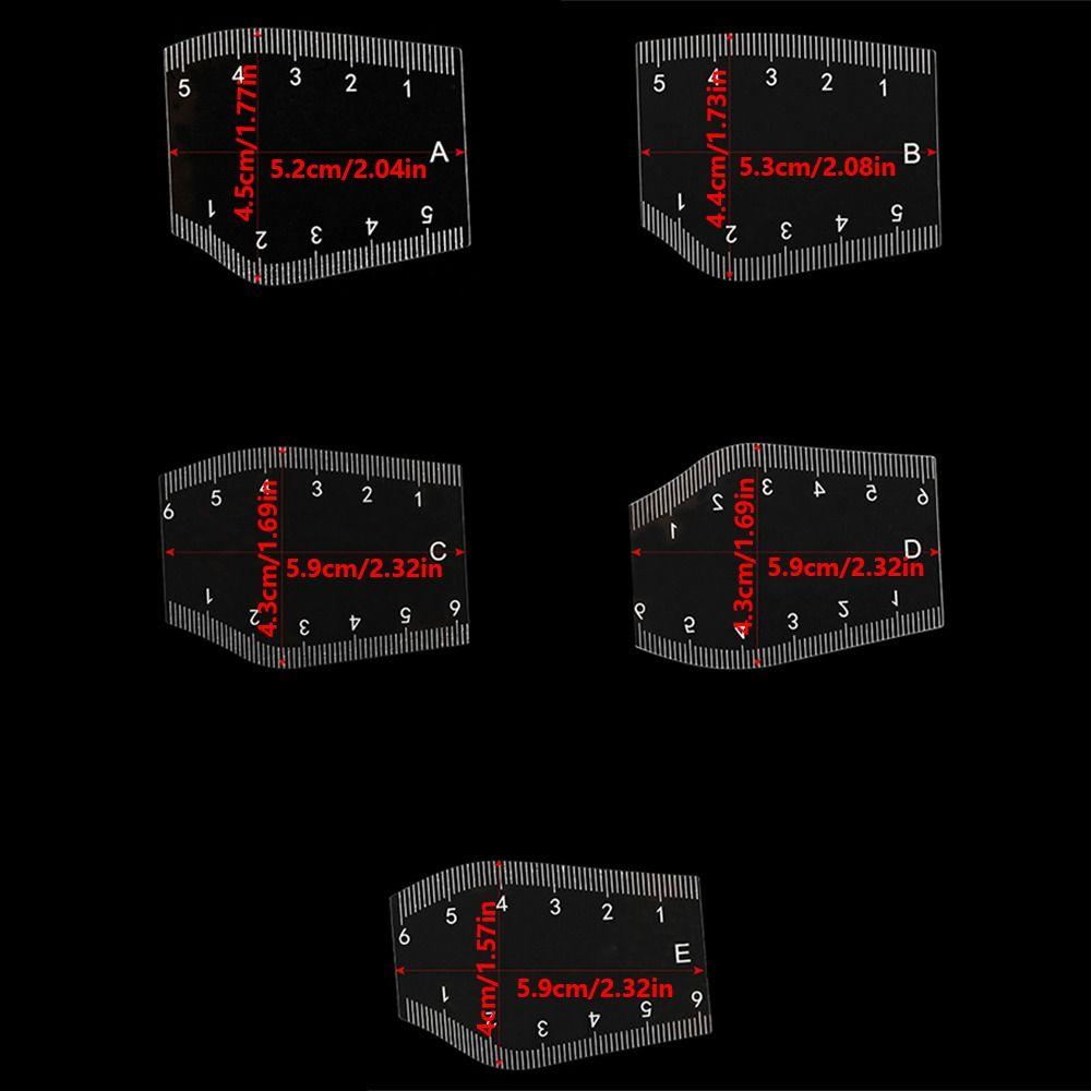 5Pcs Transparent Eyebrow Mapping Ruler Flexible Rulers Instant Brow Shaper  Beginners