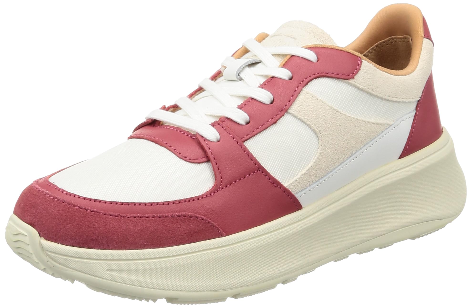 

Oxford FLATFORM SNEAKERS Dusky Red Mix cm [FitFlop] F-MODE LEATHER-MIX Women s 25.0