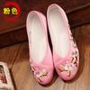 Fashion Women Summer 2025 Flat-heeled Shoe National Dance Flats Comfortable Women's Loafers 34 Women Chinese Embroidered Foral Shoes