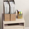 Office Pedestal Unit on Wheels with Drawer Cupboard and Niche for Documents and Suspended Files 40 x 35 x 60 cm Oak