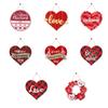 1Pcs Heart Love Happy Valentine's Day Paper Wall Door Hanging Ornaments for Valentine Day Wedding Anniversary Party Decoration