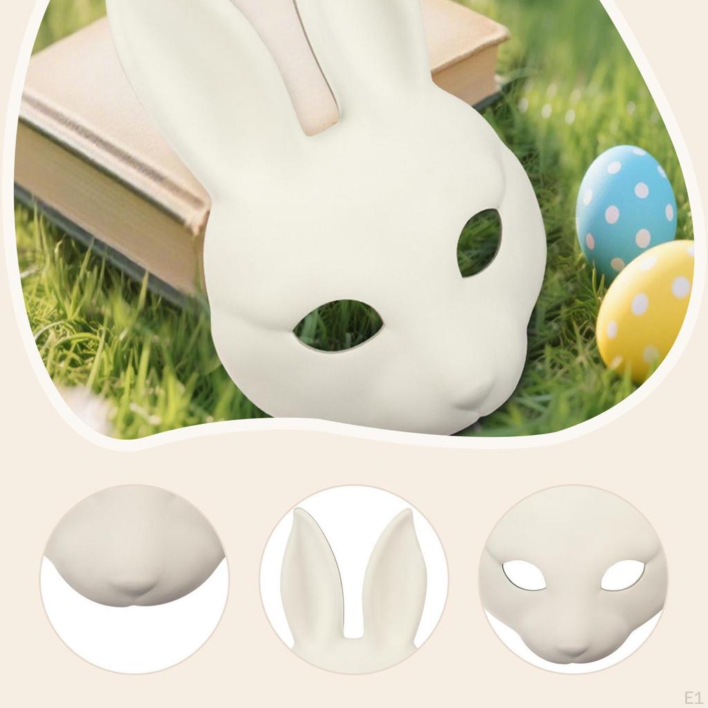 Halloweenský králík PU kůže Maškarní večírky Laskavost Zábavný Bílý