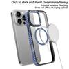 For iPhone 16 pro Max Strong Magnetic Phone Case Carbon Fiber Pattern Frame Transparent Cover for iPhone 16 pro, Wireless Charge