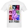 Camiseta Masculina ARKJONVH com Estampa Katy Music Perry, Algodão Puro Respirável e Elástica, Casual(4)