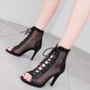 Office Ankle Prom Lady Sexy Stilettos High Heels Footwear Women Dance Heels Shoes Black For Women'S Boots Latin