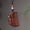 Wooden Wooden Hair Comb Wood Massager Fine Tooth Comb Head Oil Massager Pocket Comb  Hair Care