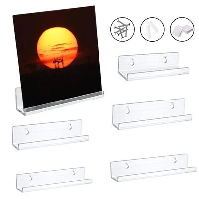 New 4/7/12inch Record Display Stand Acrylic Wall Mounted Vinyl Record Holder Clear CD Shelf
