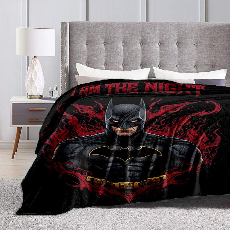 1pc Batman: The Dark Knight Cartoon Blanket,Portable Throw for Travel & Camping, All Season Cozy Blanket,Ideal Gift