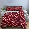 Candy Cane Snowflake Bedding Bedding Duvet Cover Set Duvet Cover Pillowcases (1 * Duvet Cover 2 * Pillowcases, Without Duvet Insert)