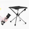 Portable Folding Stool Lightweight Stainless Steel Beach Stool Outdoor Fishing Chairs for Travel Camping Picnic BBQ