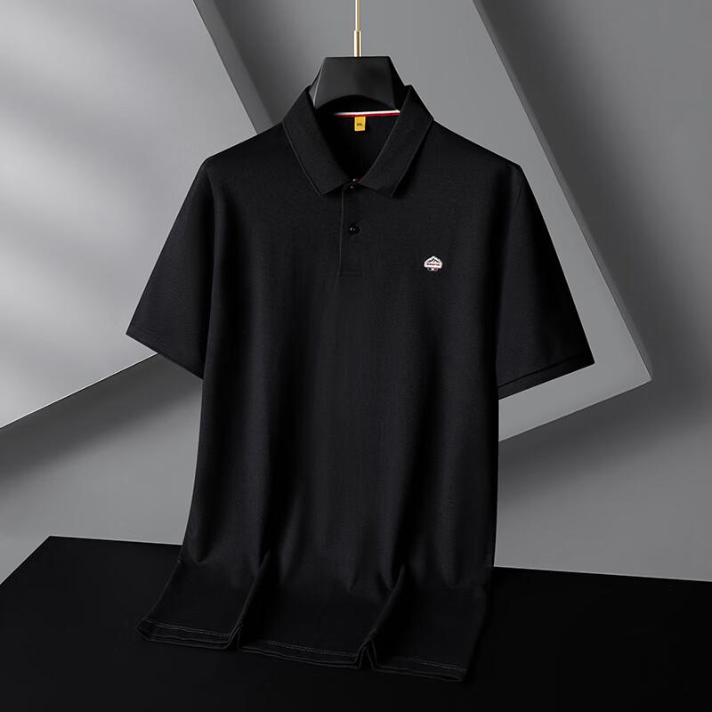 Dibinze Men's Oversized Silk Blend Breathable Polo Shirt