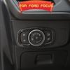 Carbon Fiber Black For Ford Focus 4 MK4 2019-2022 Car Headlight Switch Knob Panel Decorative Sequins Cover Trim Sticker Acc.