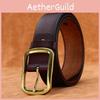 Fashion Mens Leather Belt With Two Layer Cowhide Material And Durable Alloy Buckle Suitable For Office And Daily Wear