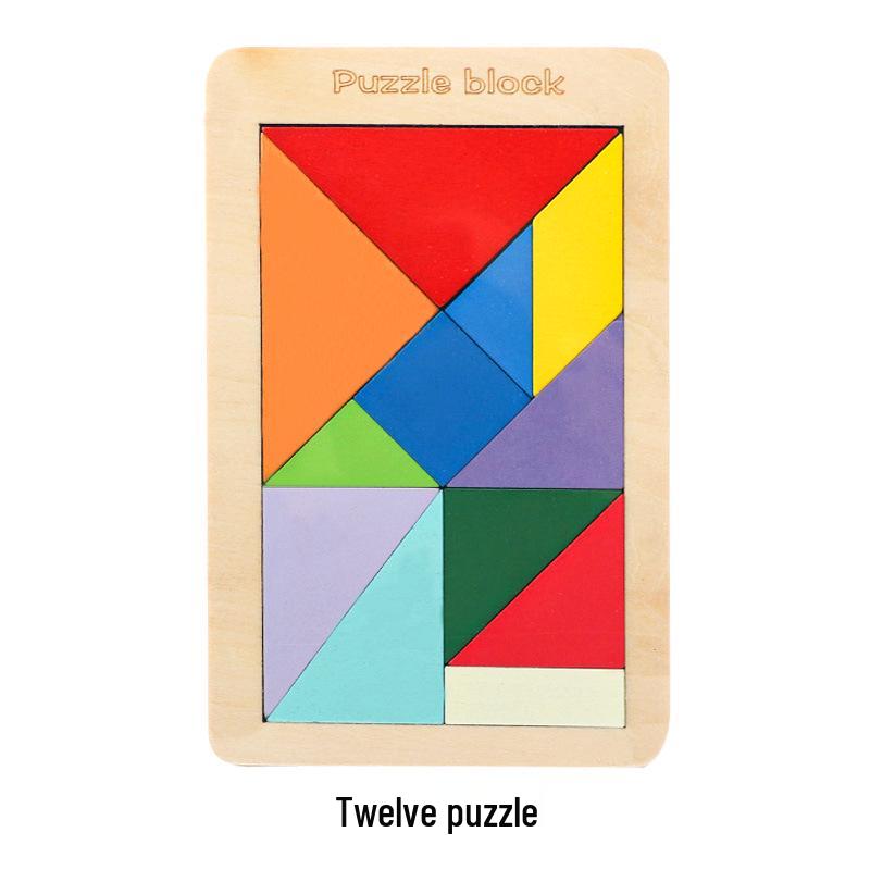 Wooden Magnetic Tetris Blocks - Educational 3D Puzzle Toy for Children