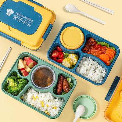 Obědový box Bento s nepropustným boxem na omáčku Vícekomorový box na občerstvení Nádoby na přípravu jídla pro