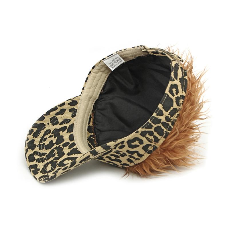 Men's Leopard Print Wig Cap Women's Baseball Cap